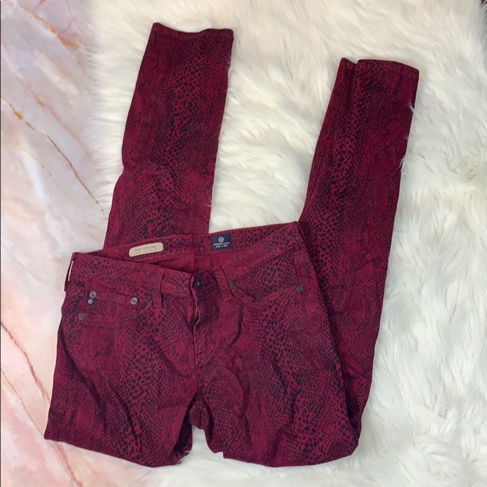 AG ADRIANO GOLDSCHMIED leopard super skinny fit Jeans Size 27